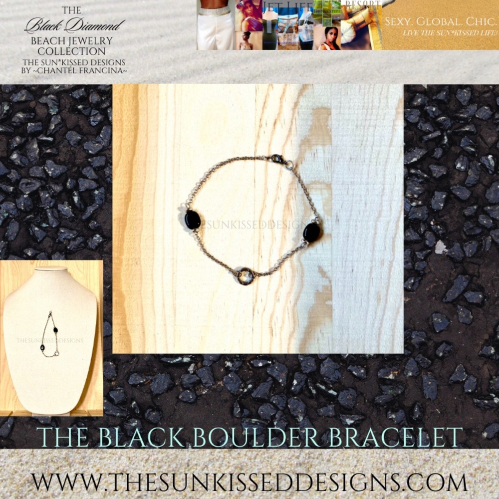 The Black Boulder Bracelet by The Sun*Kissed Designs By Chantél Francina~